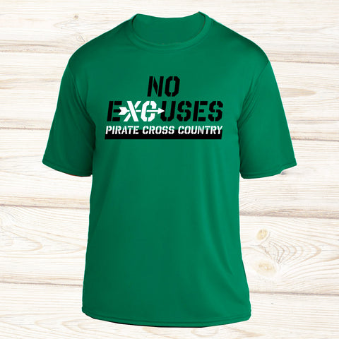 No Excuses Pirate Cross Country Tees